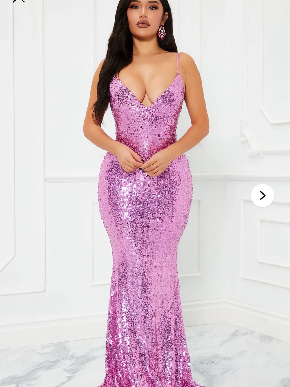 FashionNova Pink Sequin Maxi